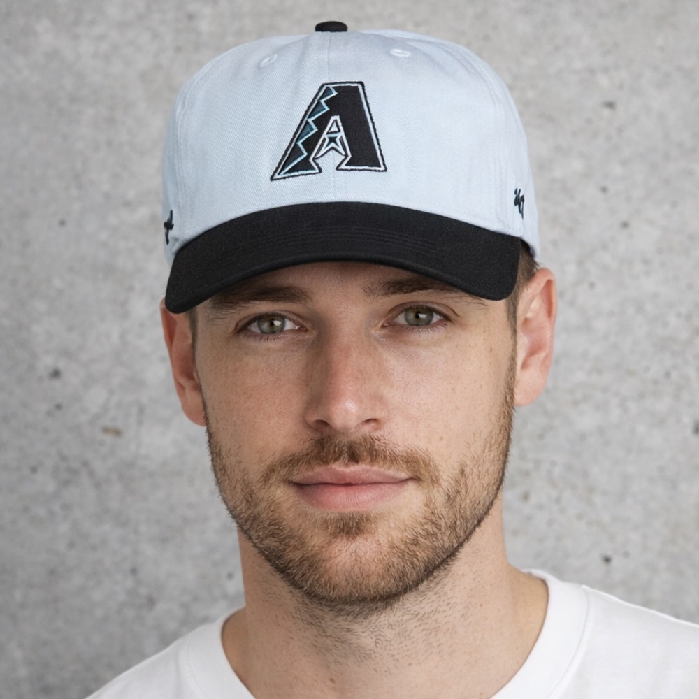 Arizona Diamondbacks White & Black Logo Baseball Hat New With Tags